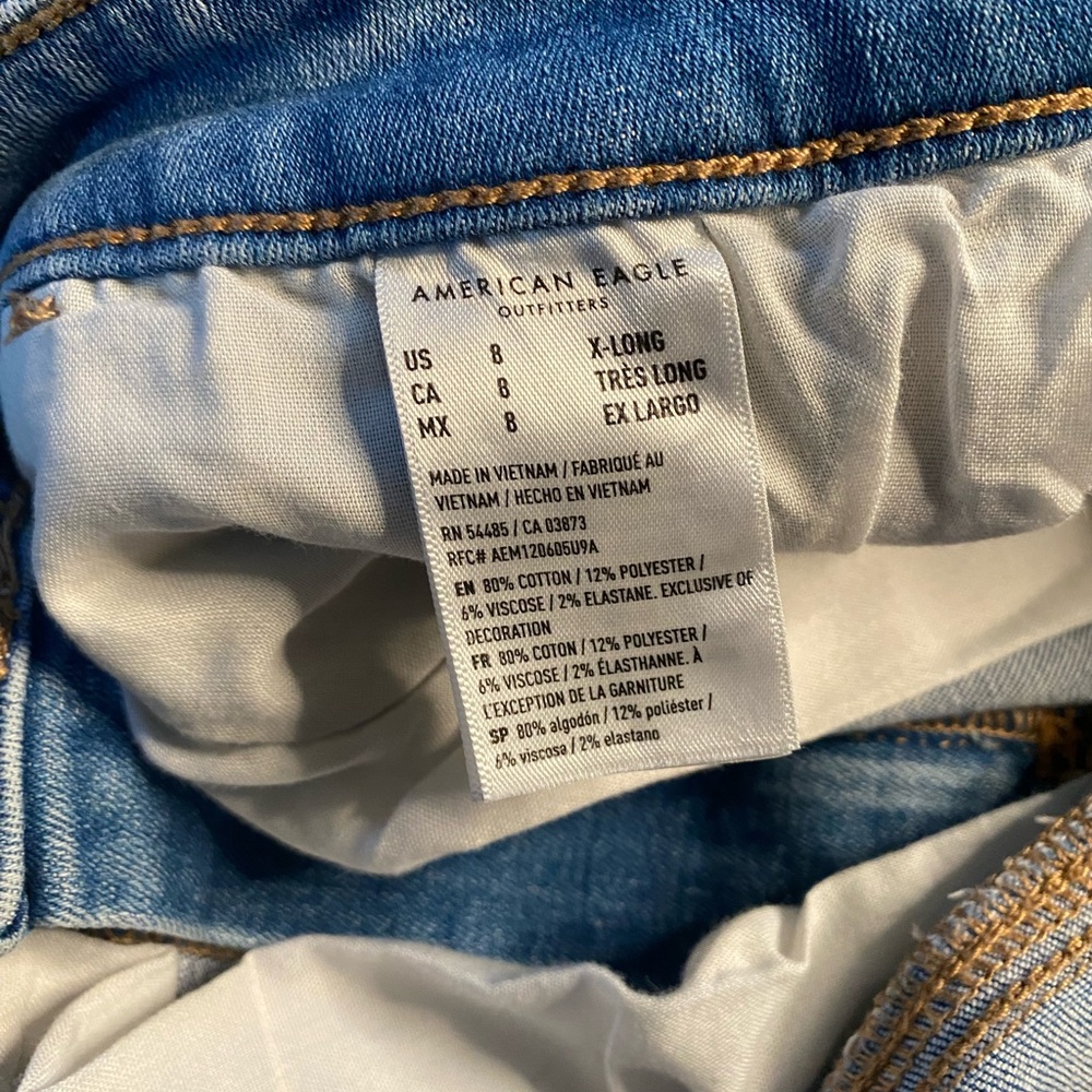 American Eagle high rise jeggings -size 8 long - Picture 2 of 7
